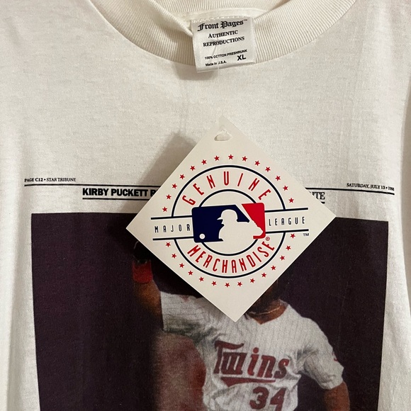 Vintage Kirby Puckett Twins tshirt NWT - Picture 2 of 3